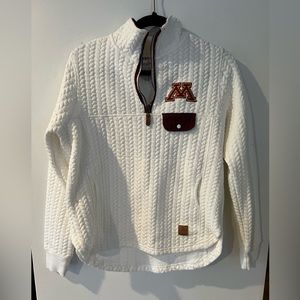 WOMEN’S MINNESOTA GOPHER TEXTURED QUARTER ZIP PULLOVER